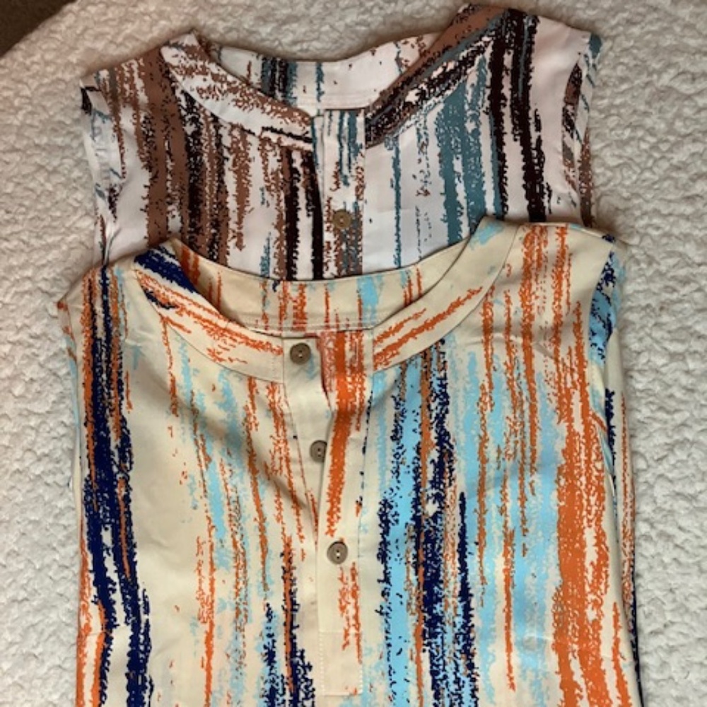 Sleek/Versatile Sleeveless Blouse Set – Perfect for Layering or Standalone Syle!